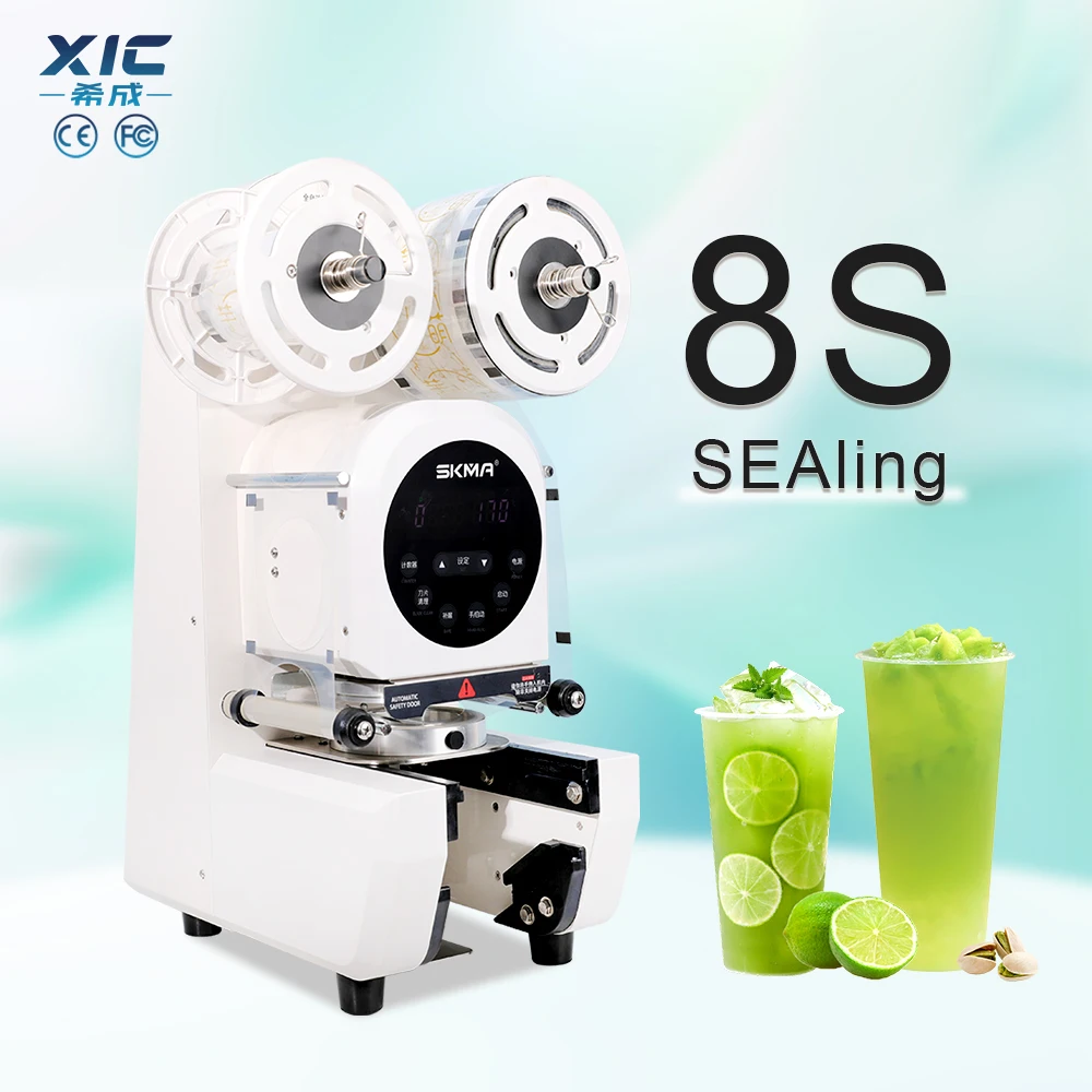 

High Speed Digital Control Cup Sealing Machine Cup Sealer Stainless Steel 95/90mm for Plastic Paper Cup Milk Bubble Tea Shop