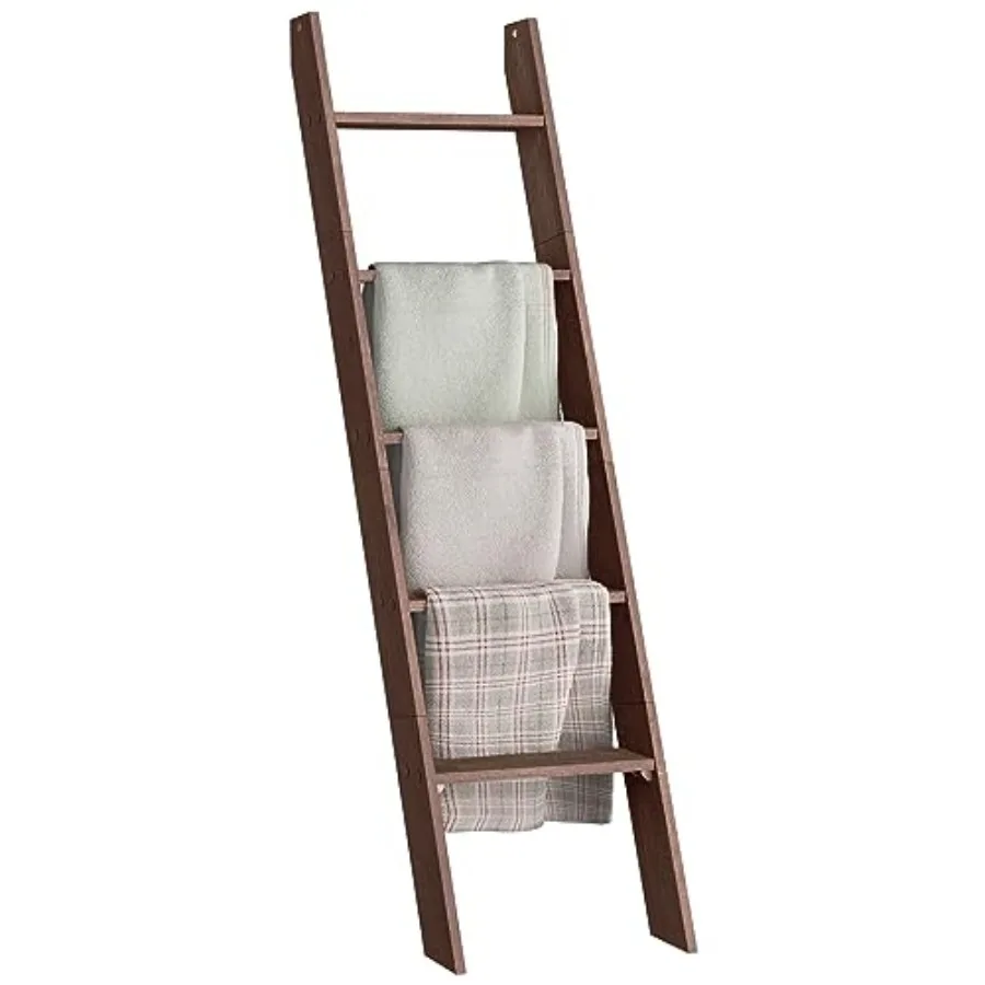 Blanket Ladder Decorative Farmhouse for The Living Room, 5-Tier Ladder Shelf, Ladder Rack for Storage and Decor, ULLS018T51