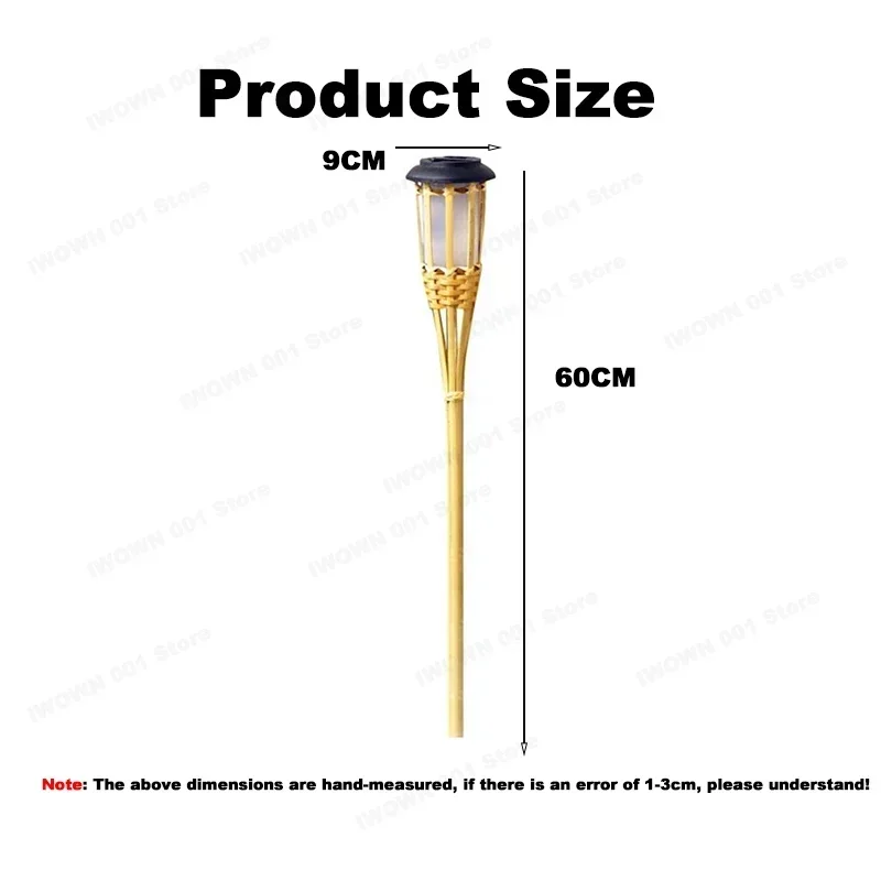 أضواء لهب الشمسية الخيزران أضواء الشعلة الخيزران مقلد لهب الشمسية أضواء حديقة الحديقة Luces Led Solares Para Jardin الخارجي