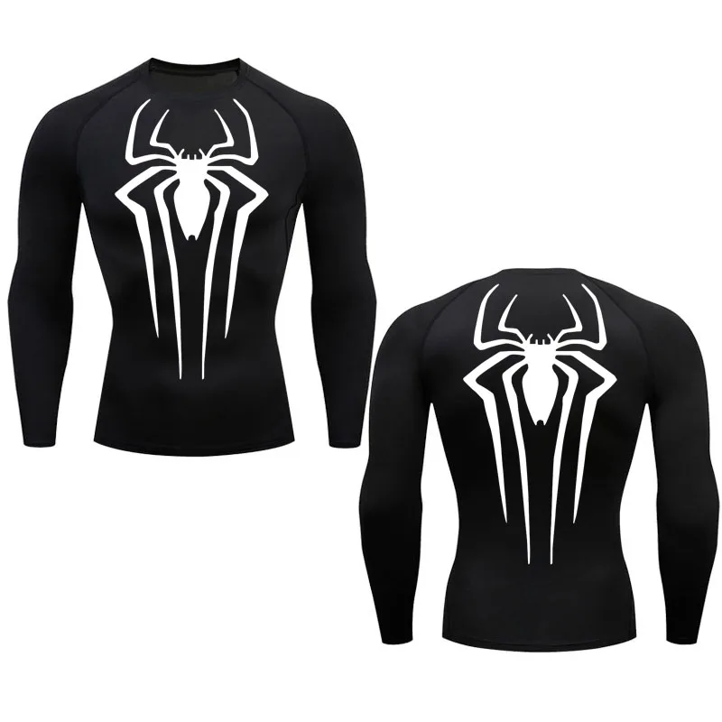 Compression Shirt Men's Long Sleeve T-Shirt Sun Protection Second Skin Quick Dry Breathable Fitness Short Bodybuilding Top