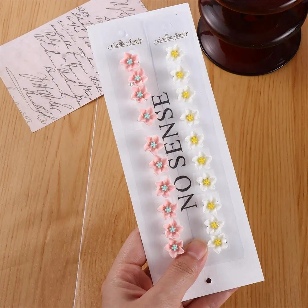 

Trendy Cute Korean style Hair Accessories Girl Flower Hair Clips Hair Claws Soft Ceramics Small Hairpins