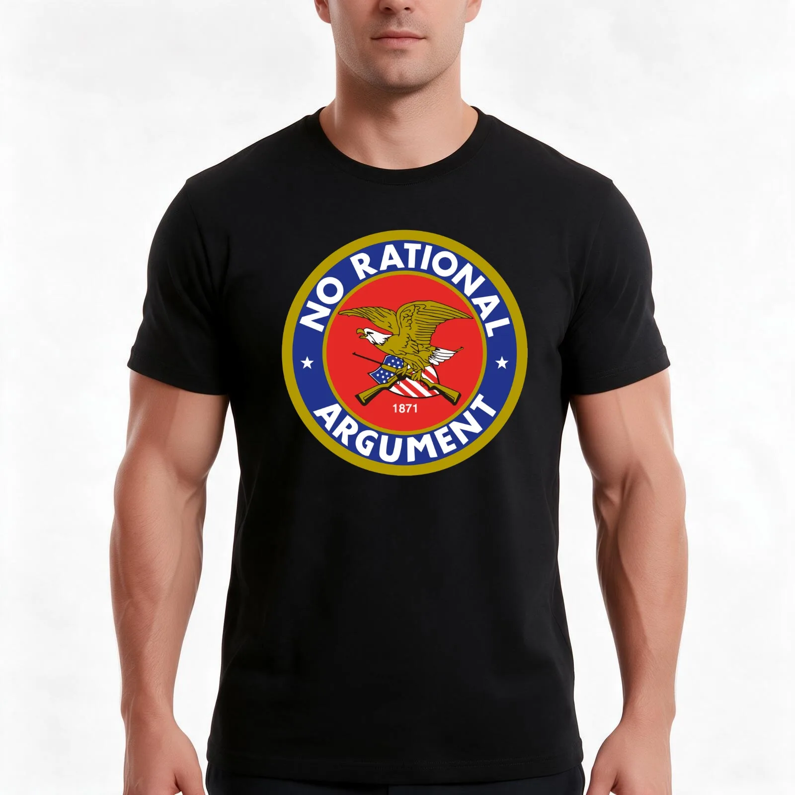 No Rational Argument T-Shirt Summer Casual Cotton Tee Oversized Streetwear Tops Vintage Graphic Print Loose Fit Short Sleeve