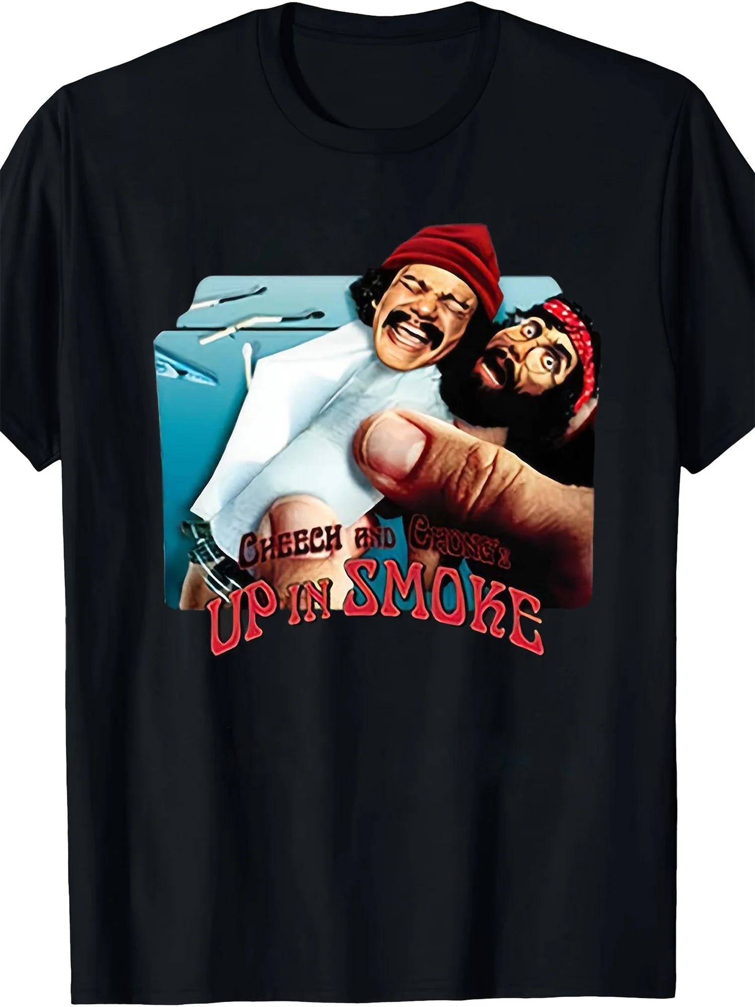 

Cheech Chong Mens Short Sleeve Graphic T-Shirt Vintage Up in Smoke Movie Design Soft Breathable Fabric Machine WashableCasualTee