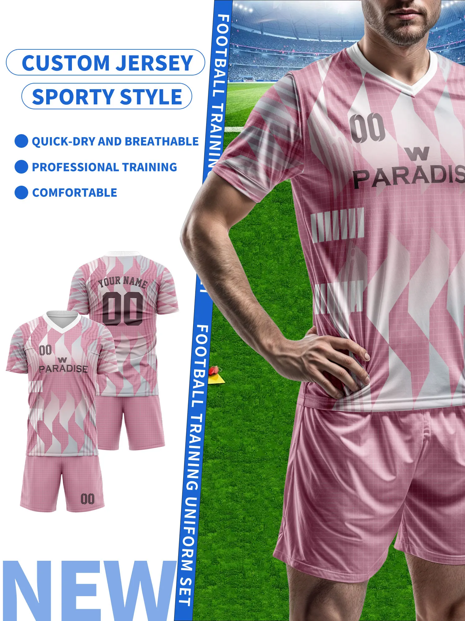 

Персонализированная футбольная форма, футболка с именем и номером, подарок для команды, профессиональная футбольная майка.