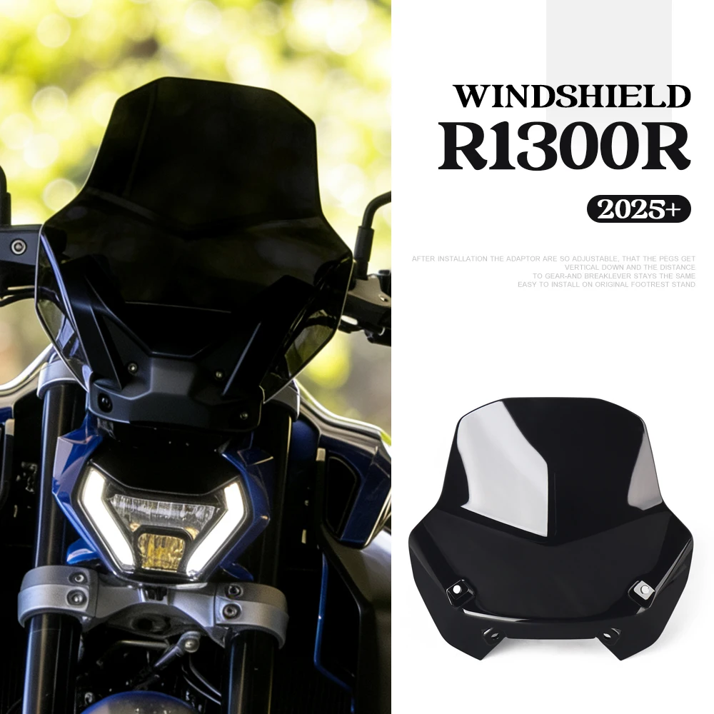 

R1300R Motorcycle Front Windshield For BMW R 1300 R 1300R 2025 2026 New Accessories Height Increasing Windshield Deflector