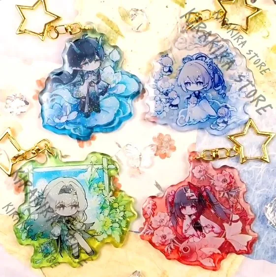 

Honkai: Star Rail Epoxy Resin Pendant The Herta Castorice Phainon Mydei Keychain Hanging Drop Acrylic Kawaii Keyring Anime Decor
