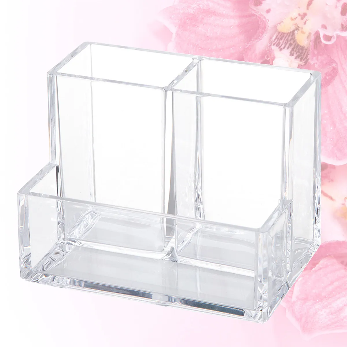 

1Pcs Transparent Acrylic Storage Case Creative Desktop Organizer for Pens Markers Cosmetics Office Supplies Sundries Container