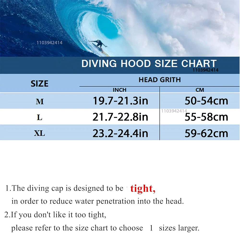 الغوص هود 3 مللي متر النيوبرين بذلة هود دائم لمط قبعة للغطس التجديف تصفح التجديف الرياضات المائية قبعة السباحة #2