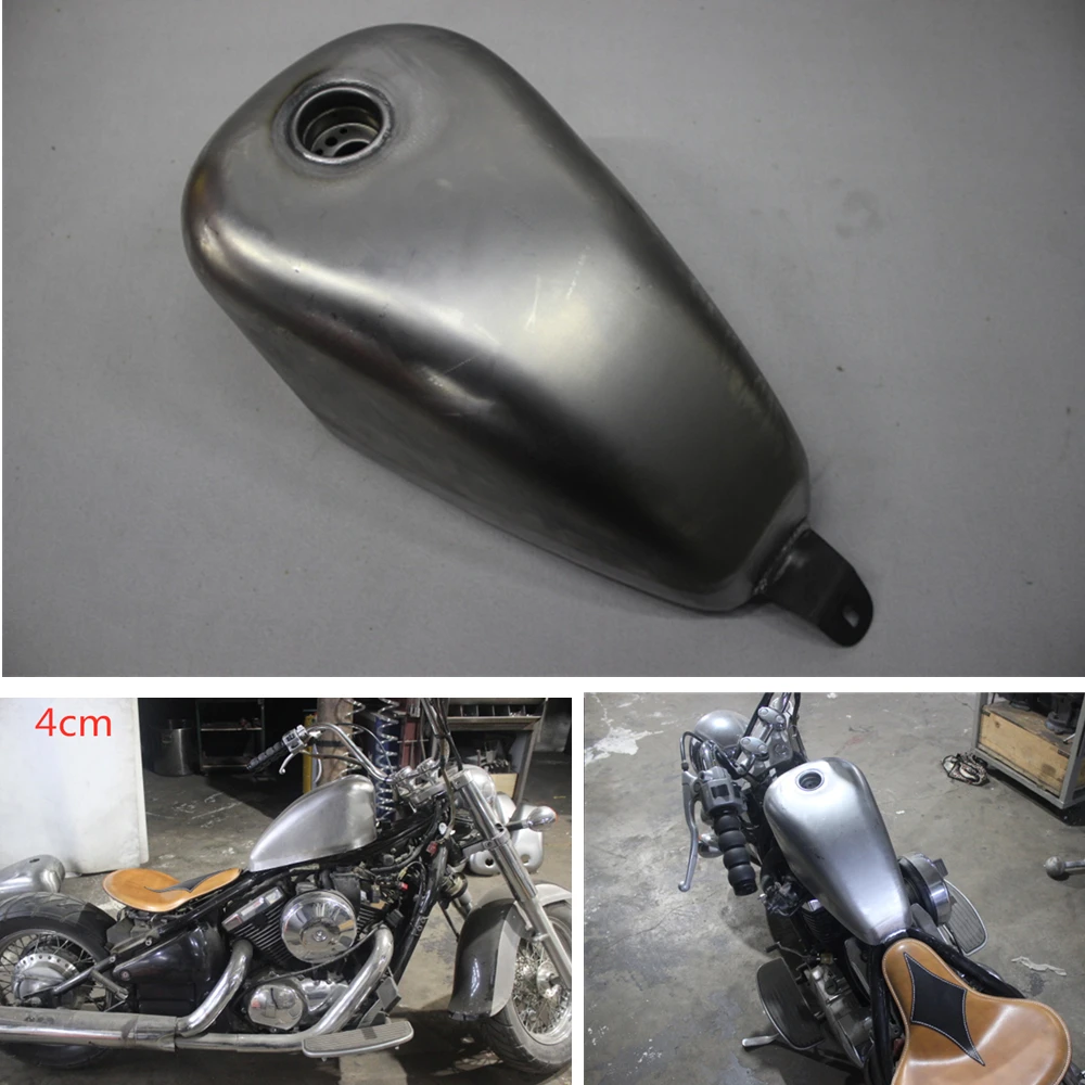 

9 L Motorcycle Petrol Gas Fuel Tank Depth Handmade Gasoline Motorbike Oil Fuel Can For KAWASAKI VULCAN 400 800 VN400