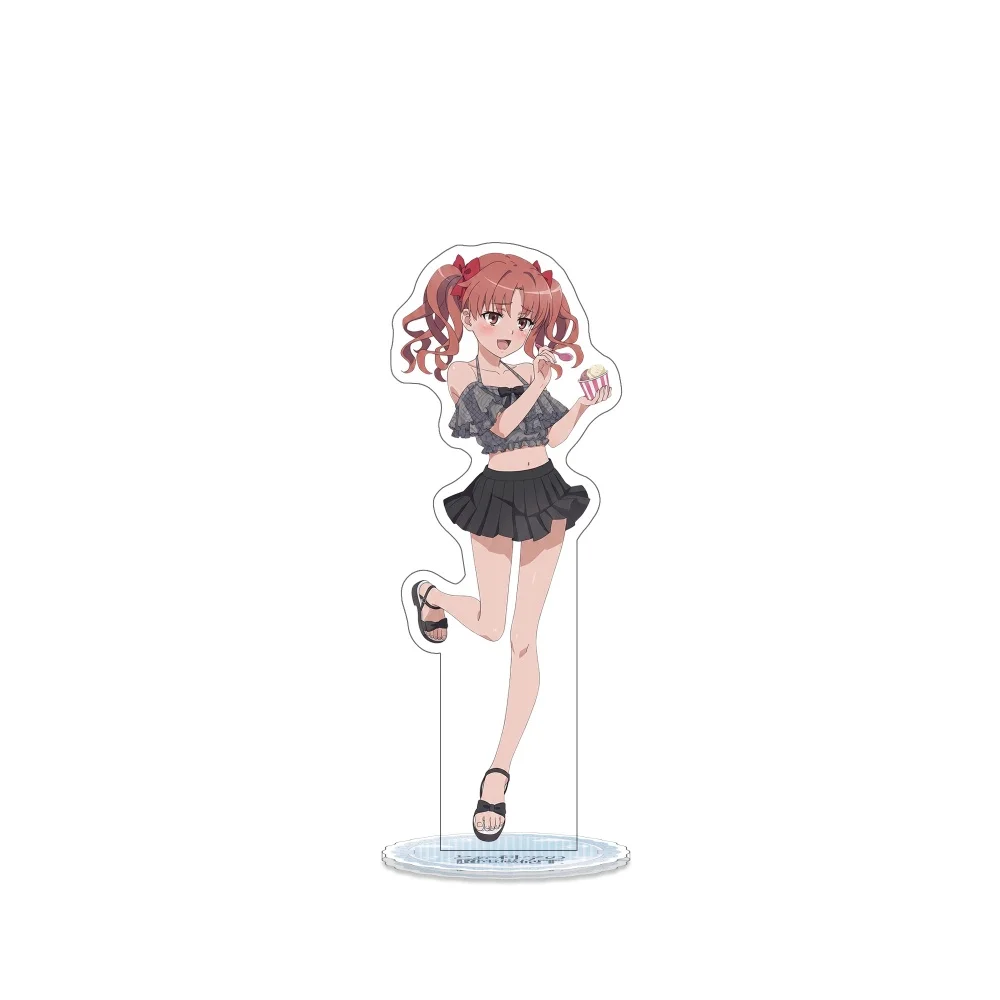 A Certain Scientific Railgun 15cm Acrylic Stand Keychain Misaka Mikoto Shokuhou Misaki Kuroko Shirai Desktop Decor