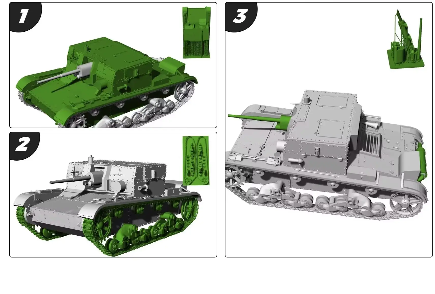 Soviet AT-1 Tank Destroyer MRY-SFW SS616 1/72 1/48 1/35 25mm Military Model Kit