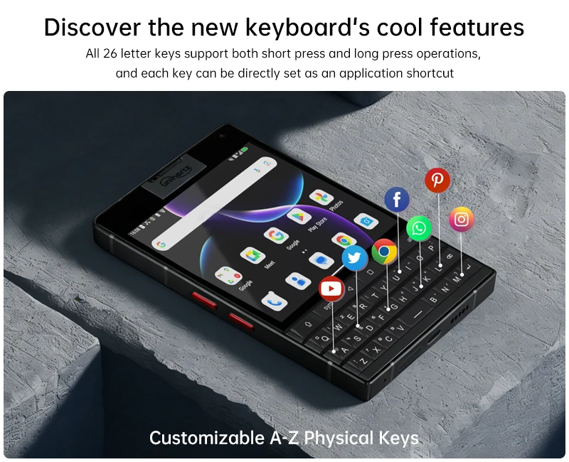 Unihertz Titan 2 5G Smartphone Android 15 with Physical Keyboard Dual Screen 512GB 12GB 50MP 32MP Camera Dimensity 7300 Dual SIM