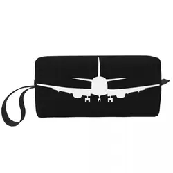 Custom Airplane Travel Toiletry Bag for Women Plane Pilot Gift Cosmetic Makeup Bag Beauty Storage Bags Dopp Kit Case Box