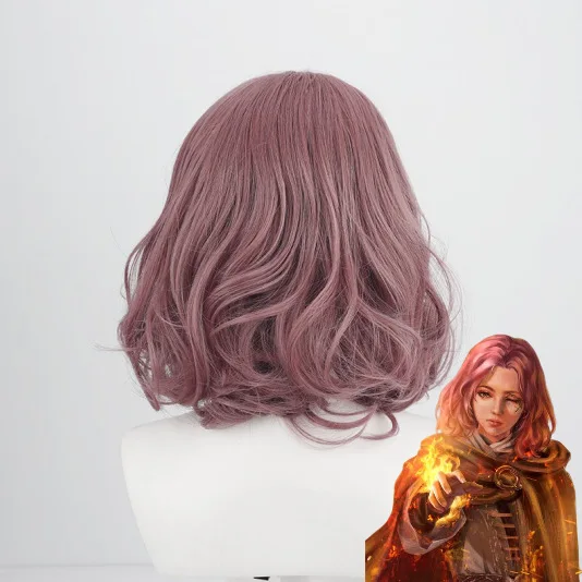 Peruca cosplay para melina the fire witch meio separação realista tamanho grande cabeça