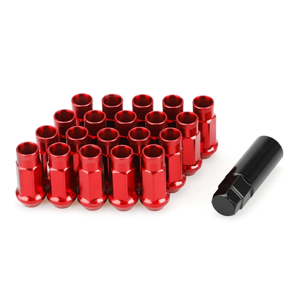 20PCS Steel Car Modification Wheel Nuts Lug Nuts Bolts M12X1.5 M12X12.5 for Chevrolet Hyundai Mitsubishi Acura Mazda