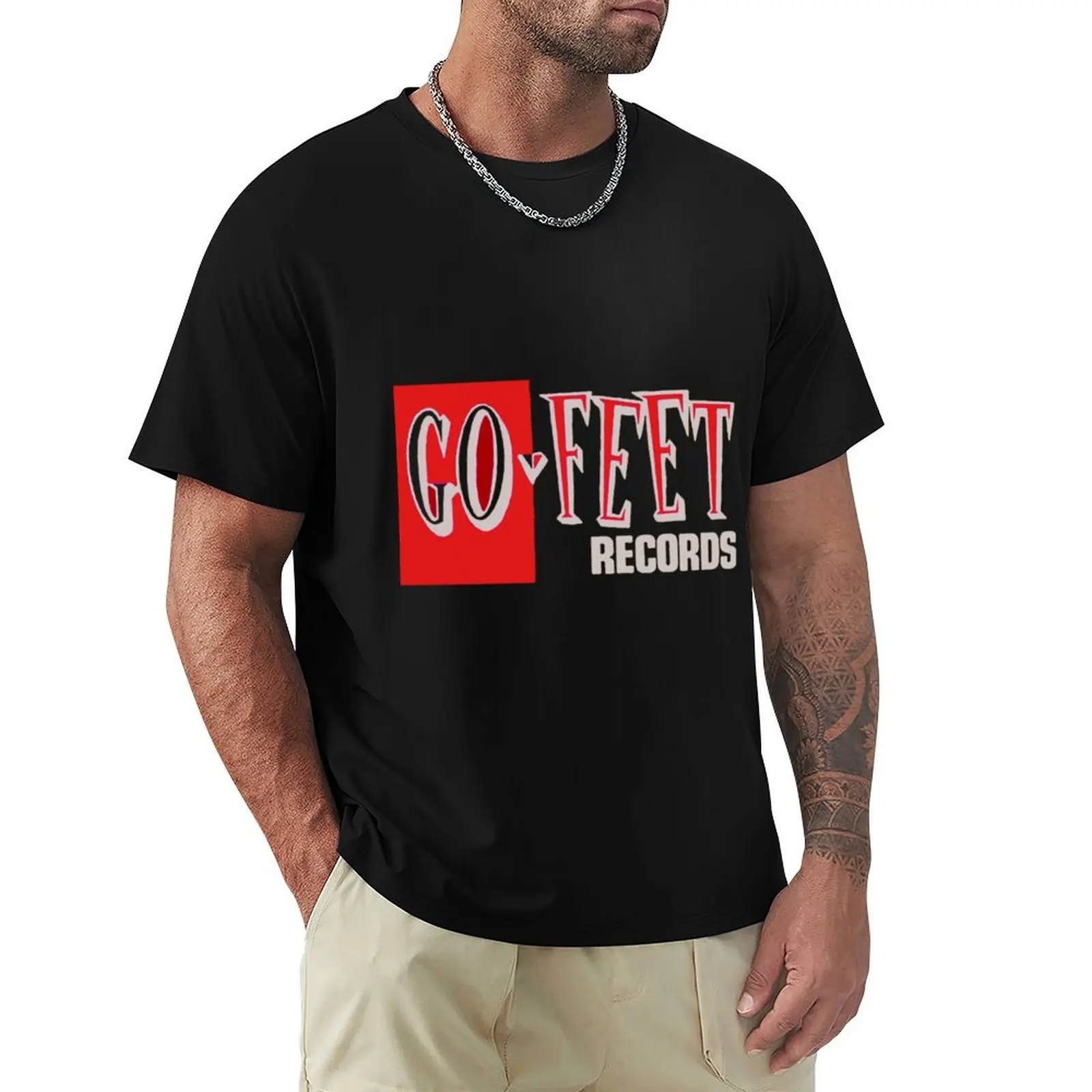 Go Feet Records lable t shirt T-Shirt mens graphic t shirts T-Shirt