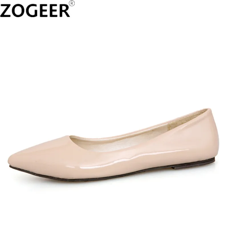 Comfortable Flat Woman Flats Spring Autumn Female Ballet Shoes Pointed Toe Red Nude Red Blue Casual Work Loafer Shoes Women