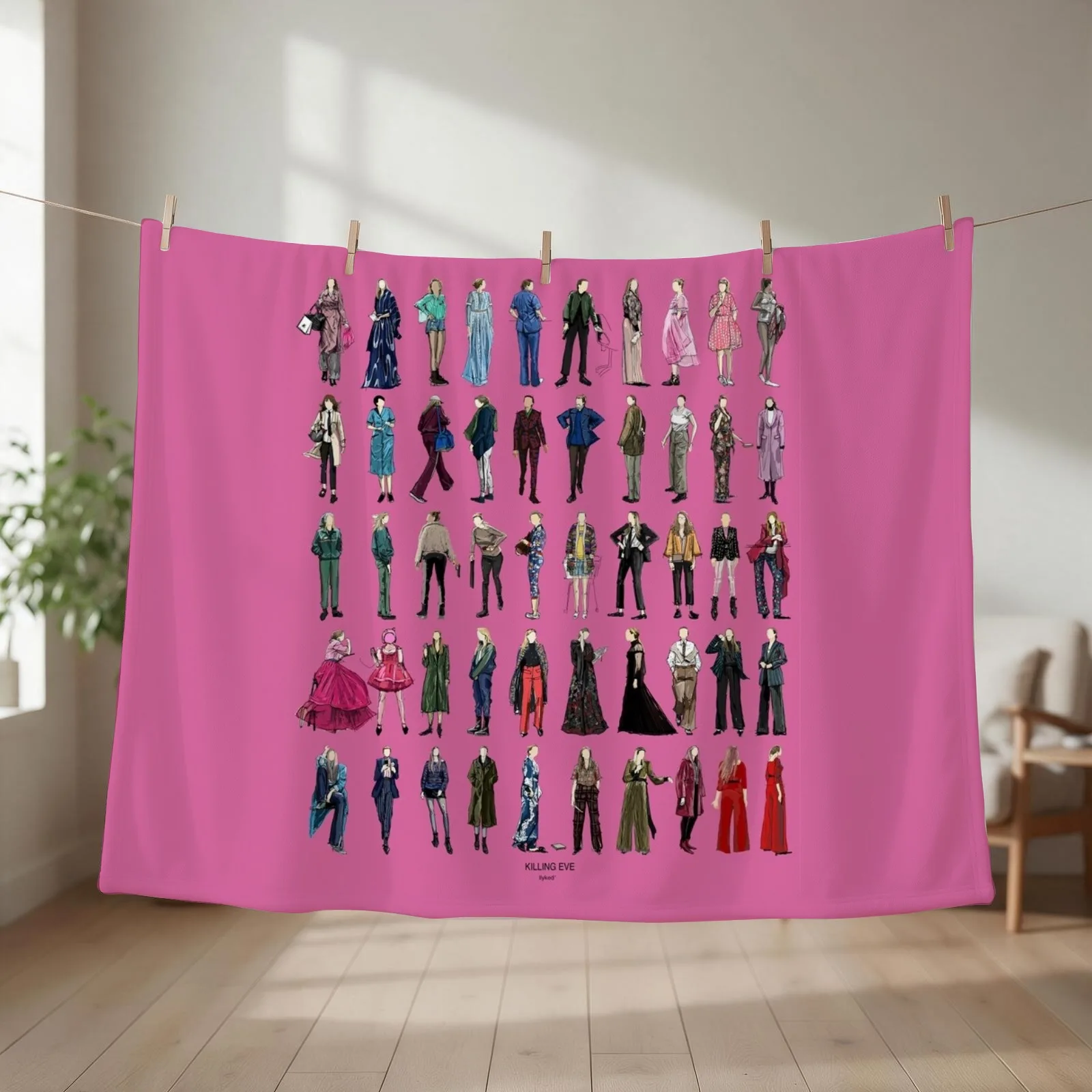 Killing eve villanelle fashion looks Pink version Throw Blanket Luxury St Plush For Decorative Sofa for babies Blankets