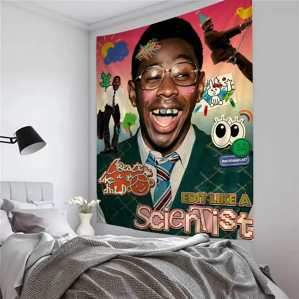 مغني الراب تايلر الخالق الهبي الجدار الشنق المفروشات لغرفة المعيشة المنزل النوم ديكور ديكور فني للمنزل