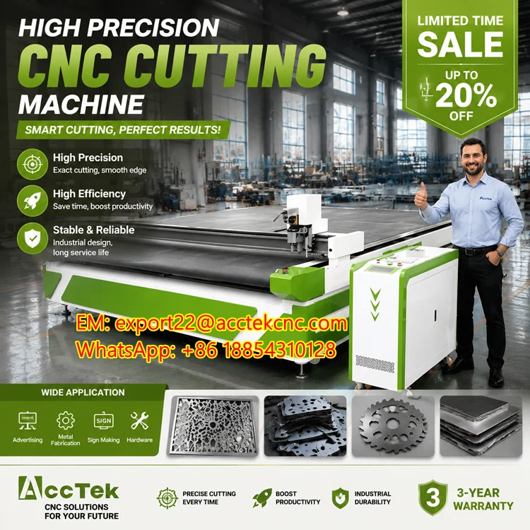 1625 CNC Digital Cutting Machine with Oscillating Knife and Auto Feeding Table for Leather Fabric Foam Rubber Gasket and Sign Ma