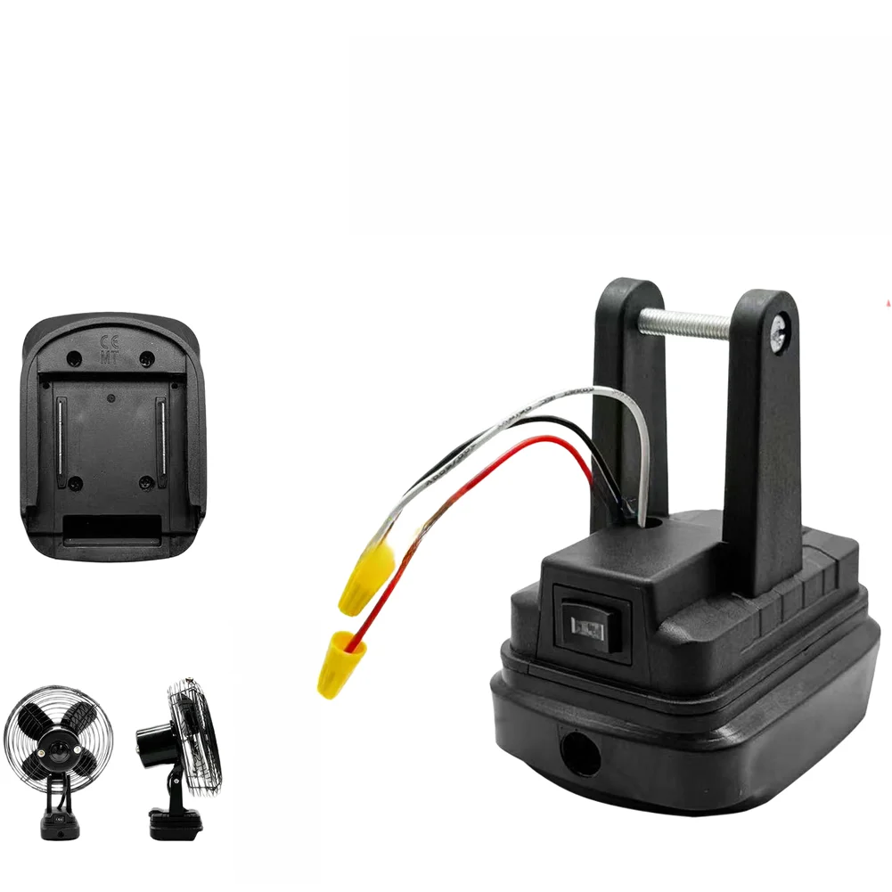 21V 8 Inch LED Cooling Electric Fan Base Dual USB Ports Two Adjustable Lightweight For Workshop Home Garden Power Tool
