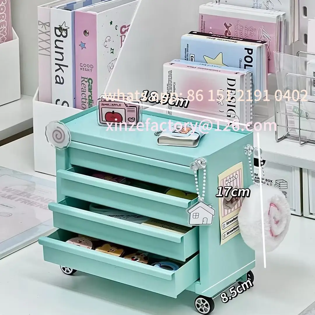 

Customizable Desktop Organizer Der Sle Storage Box Layered Small Iron Cabinet Desk Accories Office Supplies Storage