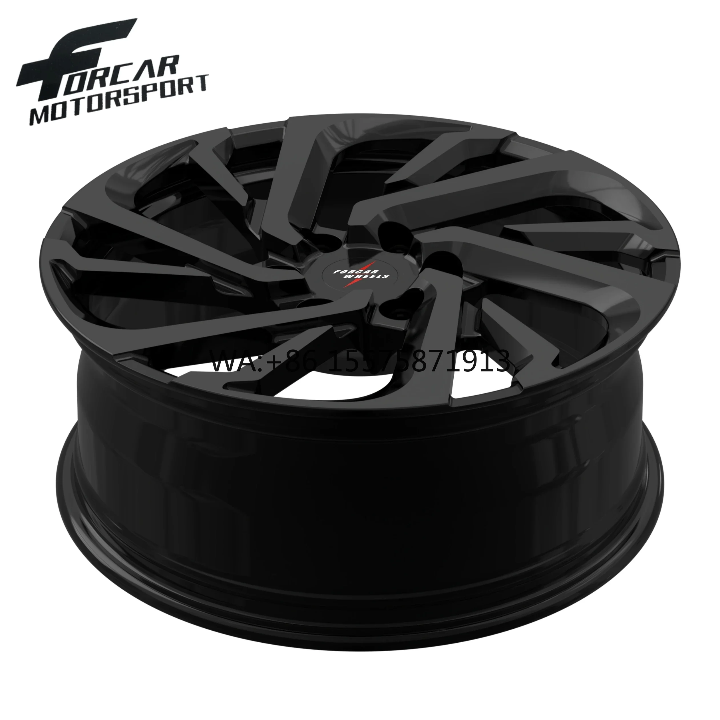 

One-Piece Gloss Black Machined Face with Black Clear Forcar Motorsport 16-24 Inch Lightweight Alloy Forged Wheels Rims