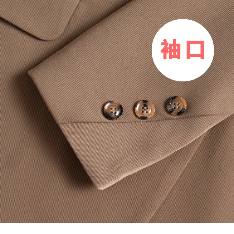 2023 Casual Brown Blazer Suit Coats For Women Clothing Spring Autumn Oversized Blazers Jackets Female Outerwear jp915