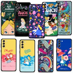 Disney Alice in Wonderland Case For Samsung Galaxy S24 S23 S22 S21 S20 FE Ultra S10 Plus Note 20Ultra 10Plus Cover