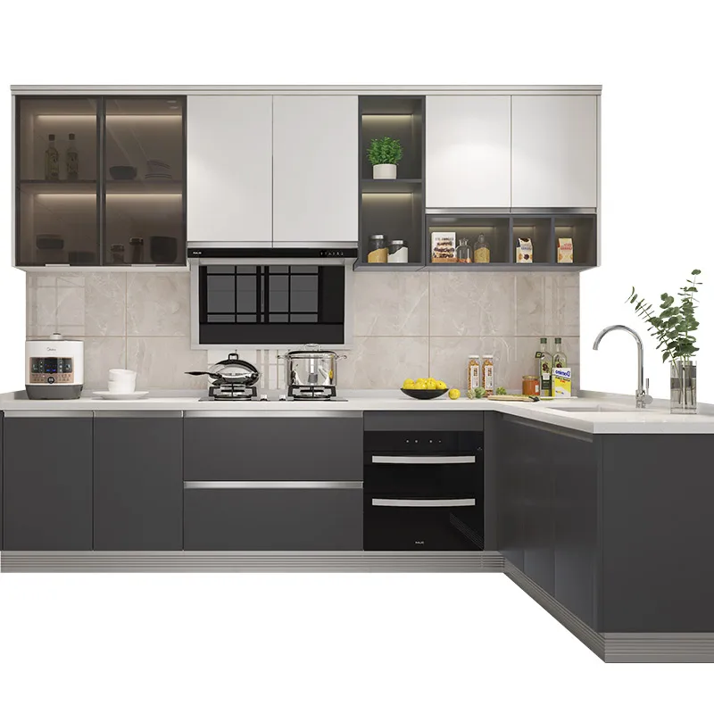 Kitchen cabinets complete kitchen furniture quartz countertops stoves custom-designed cabinets open-style integrated cabinets