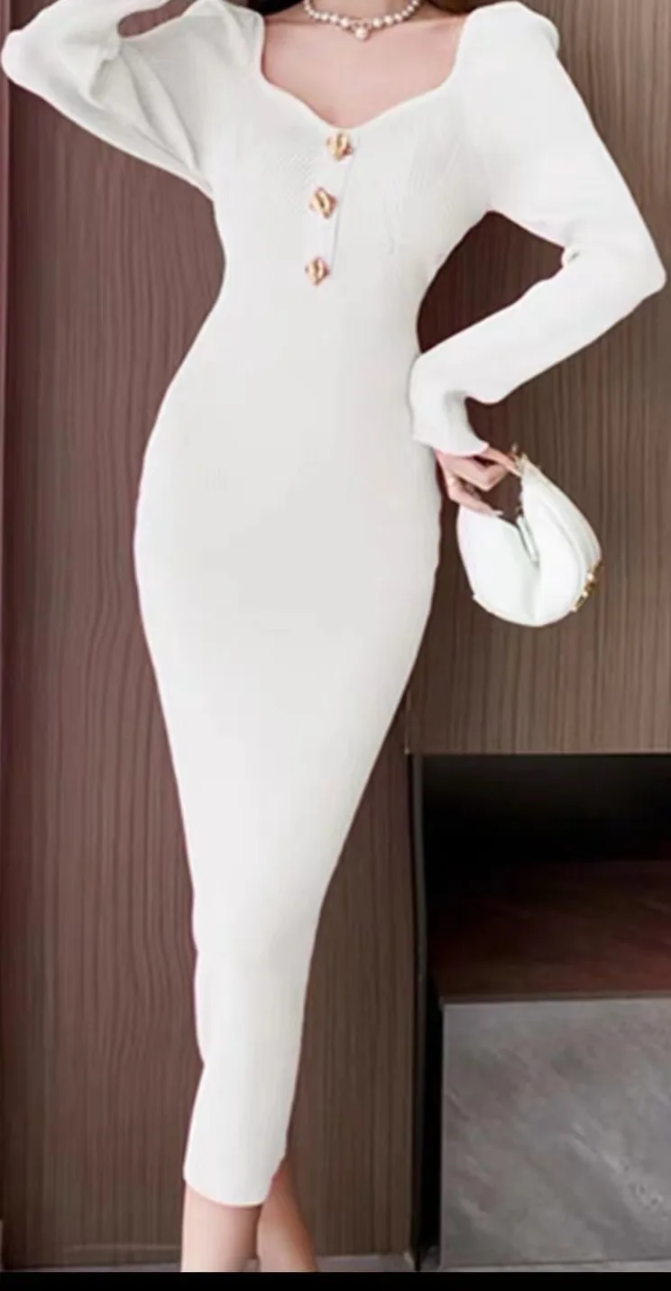 Vestidos femininos vestido mangas outono malhas em camadas smocking casual painéis retalhos cintura elástica grunge minimalista jovem