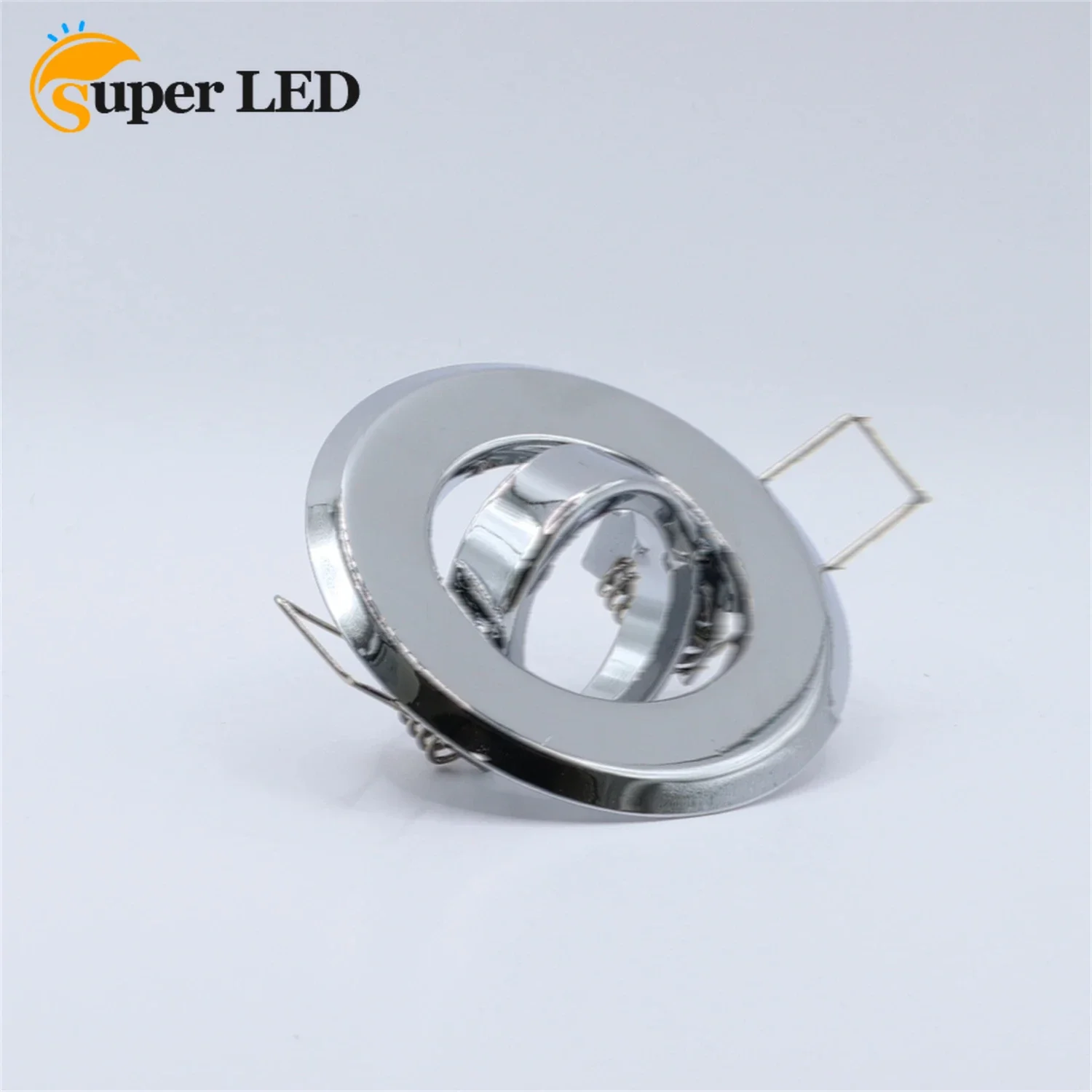 Custom Iron Metal MR11 Satin Nickel Cut Out 45mm Lighting Fixture Recessed Led Adjustable Angle Downlight