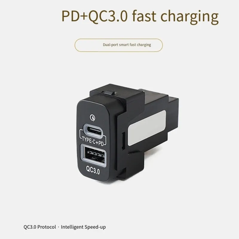 Superior-Dual USB Car Quick Type-C PD+ QC3.0 For Outlander Lancer EX Pajero Sport ASX V73 V93 V97 view 5
