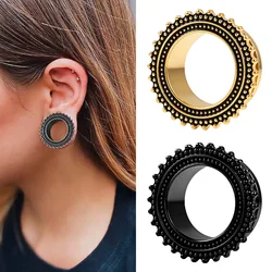 Vankula 2PCS Stainless Steel Ear Plugs Tunnels Piercing Ear Gauges Expander Piercing Body Jewelry