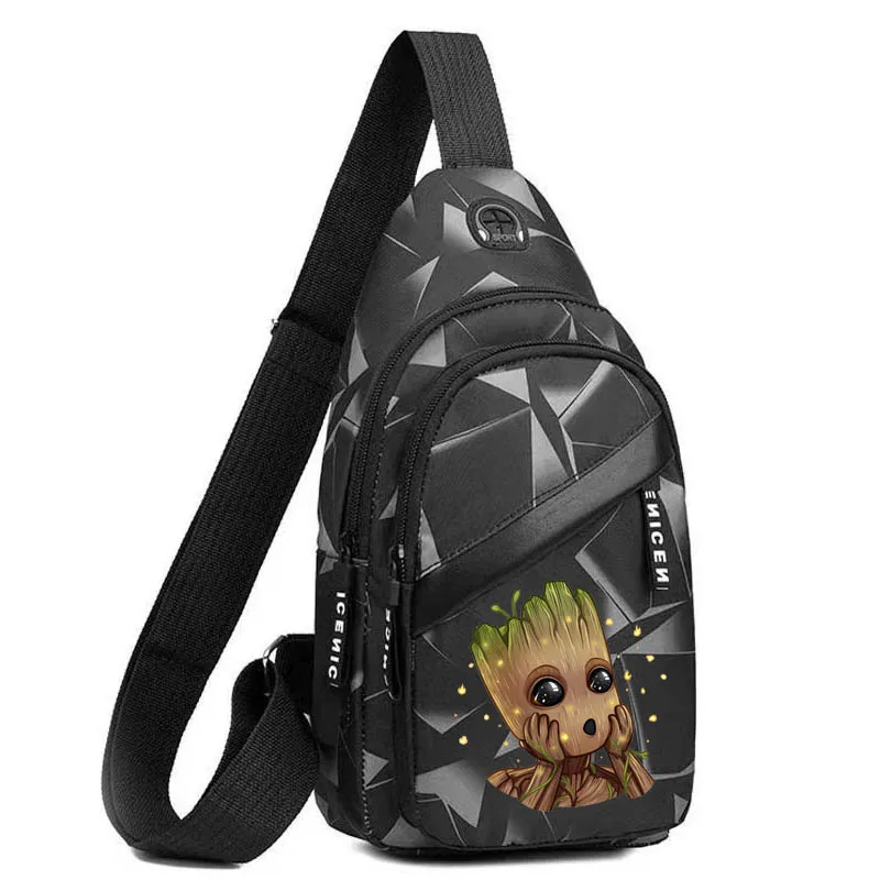 Avengers Groot Cartoon borsa a tracolla da uomo borsa a tracolla borsa Casual borsa a tracolla da uomo obliqua sport Outdoor borse leggere Trend