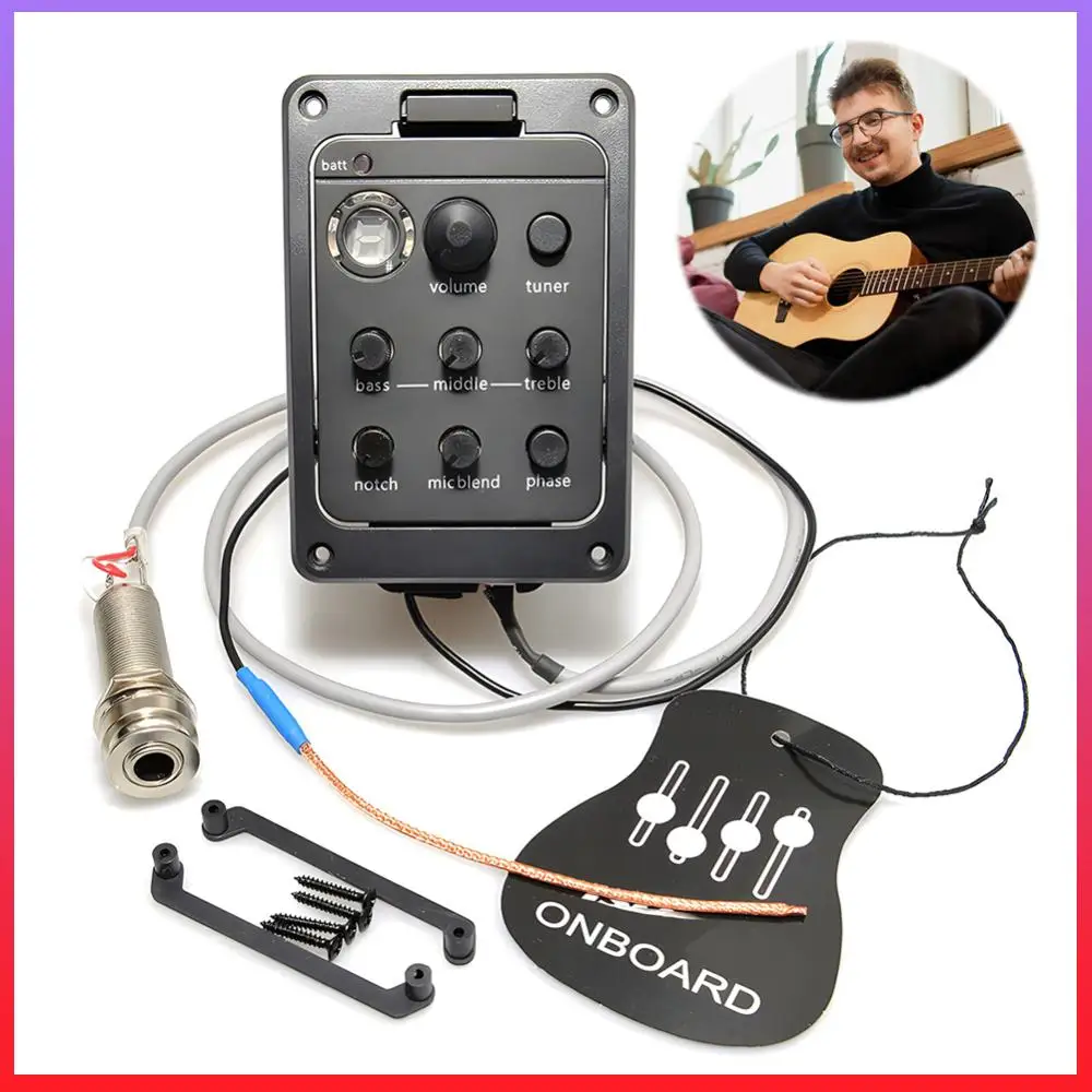 

Пластиковый звукосниматель для гитары 301 с тюнером Presys, пьезоэлектрический звукосниматель, детали и аксессуары для эквалайзера звукового отверстия гитары