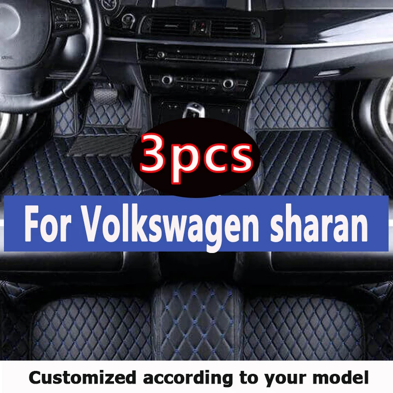 Car floor mats for Volkswagen sharan Seven seats 2012 2013 2014 2015 2016 2017 2018 2019 Custom auto foot Pads automobile