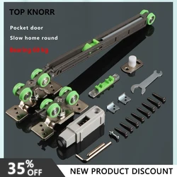 TOPKNORR Sliding Door Crane Rail Pulley One-Way Two-Way Buffer Damper Sliding Door Silent Wooden Door Crane Sliding Accessories