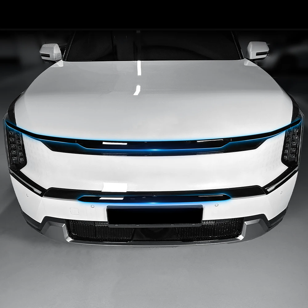 

For Kia EV9 2023 2024 2025 Car Tuning Automotive Front Bump Grille Decorative Strip Cover Trim Exterior Accessories