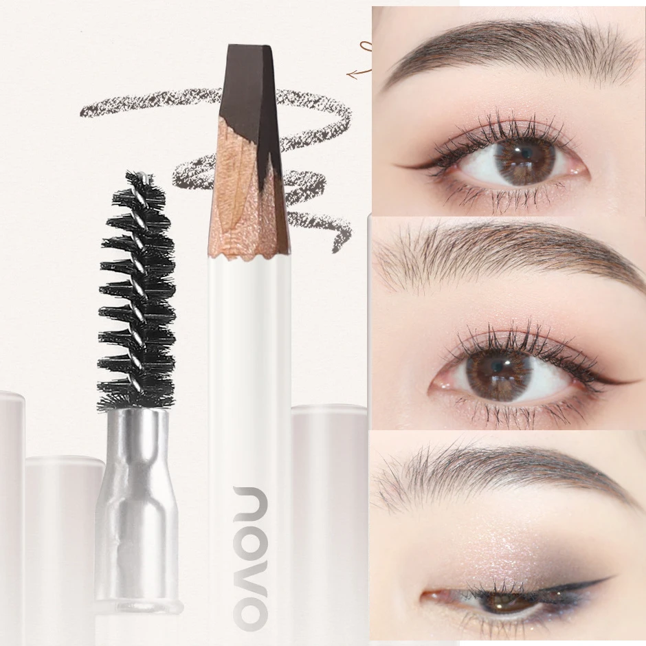 NOVO Eyebrow Pencil Waterproof Sweat-Resistant Wood Brush Tattoo Makeup Art Design Pen Original Cheap Cosmetics for Eyebrows