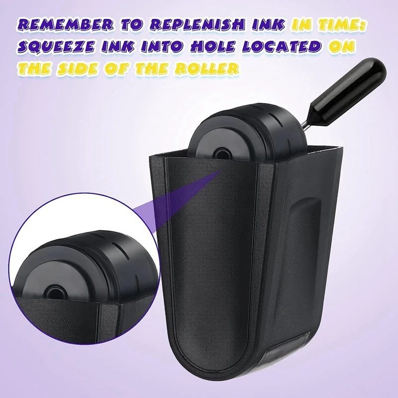 3 Pieces Dashed Handwriting Lines Practice Roller Stamp Self Inking Line Rolling Stamps