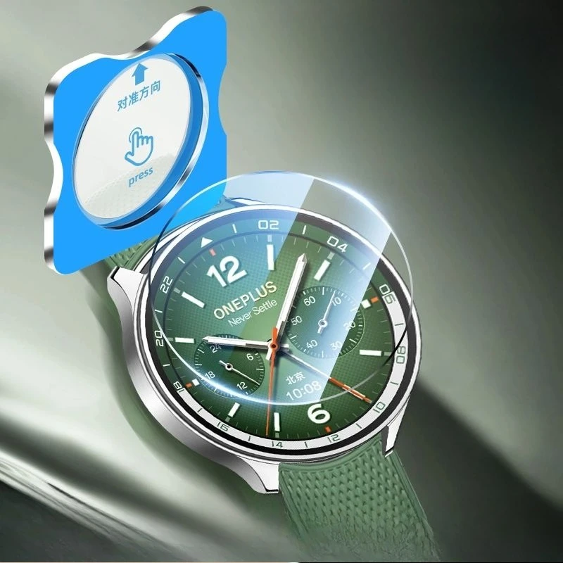 Clera Tempered Glass For Oneplus Watch 2 1+Watch2 Screen Protector Protective Glass Film With Locator Installation