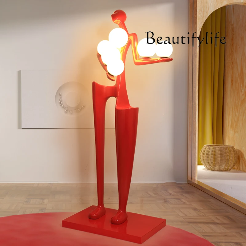 

Living room design art decoration sculpture humanoid lamp shopping mall exhibition hall