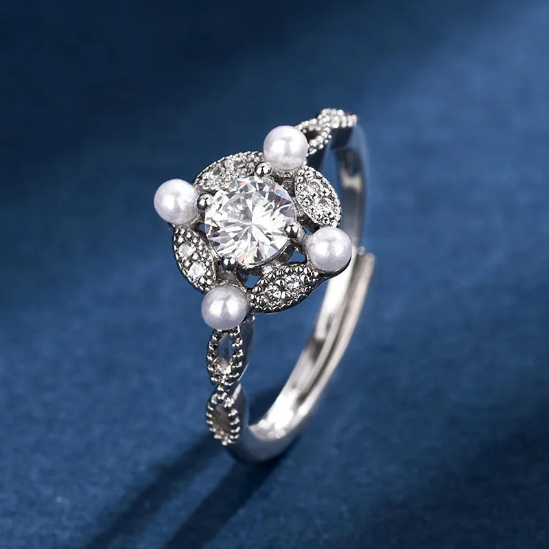 

Hot-selling, versatile, trendy and fashionable zircon ring for women M2311 with adjustable adjustable spout and full diamonds