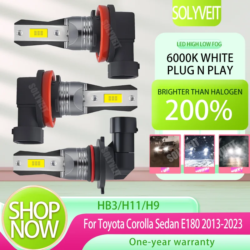 

Uncompromised Visibility: Our 4500LM LED lights Leave Halogens in the Dark For Toyota Corolla Sedan E180 2013 2014 2015-2023