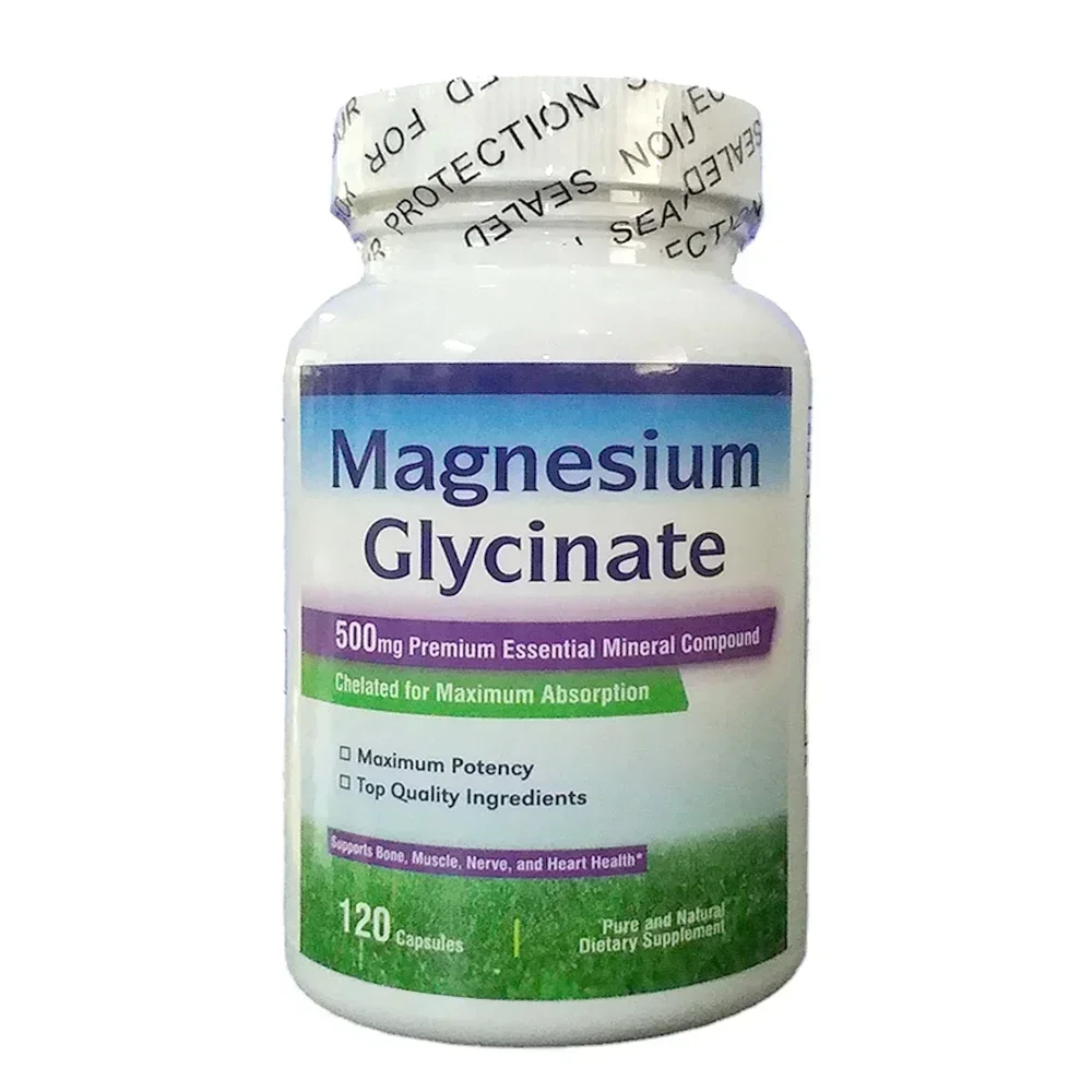 

1 bottle of magnesium glycinate capsule helps regulate sleep and metabolism in the body as a health food