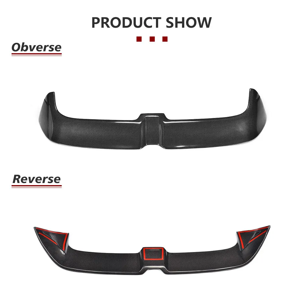 Carbon Fiber Car Rear Trunk Spoiler Wing for Volkswagen VW Golf 7 VII MK7 7.5 GTI R 2014-2019 ABS Roof Window Boot Lip Spoiler