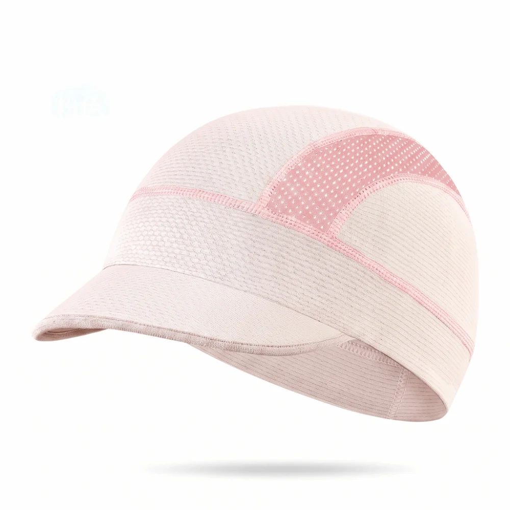 Breathable Mesh Cycling Caps Small Brim Sweat Absorption Running Hat Polyester Material Thin Design Quick Dry Hat Outdoor Sports