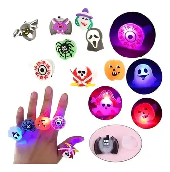 50個LED發光戒指,萬聖節派對發光戒指,女巫、南瓜、幽靈圖案,趣味兒童禮物,糖果袋填充物 8 最佳銷售 LED玩具 - №3