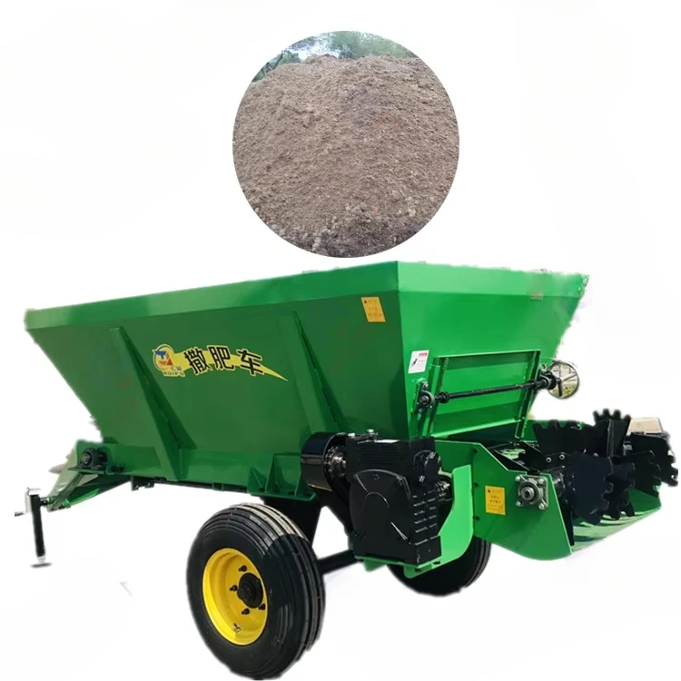 Farm Tractor Traction Spreading Manure Machine Chicken Sheep Manure Fertilizer Spreader Manufacturer For Sale